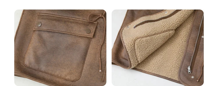 MOVEWEAR Reversible Suede Winter Motorcycle Jacket for Women