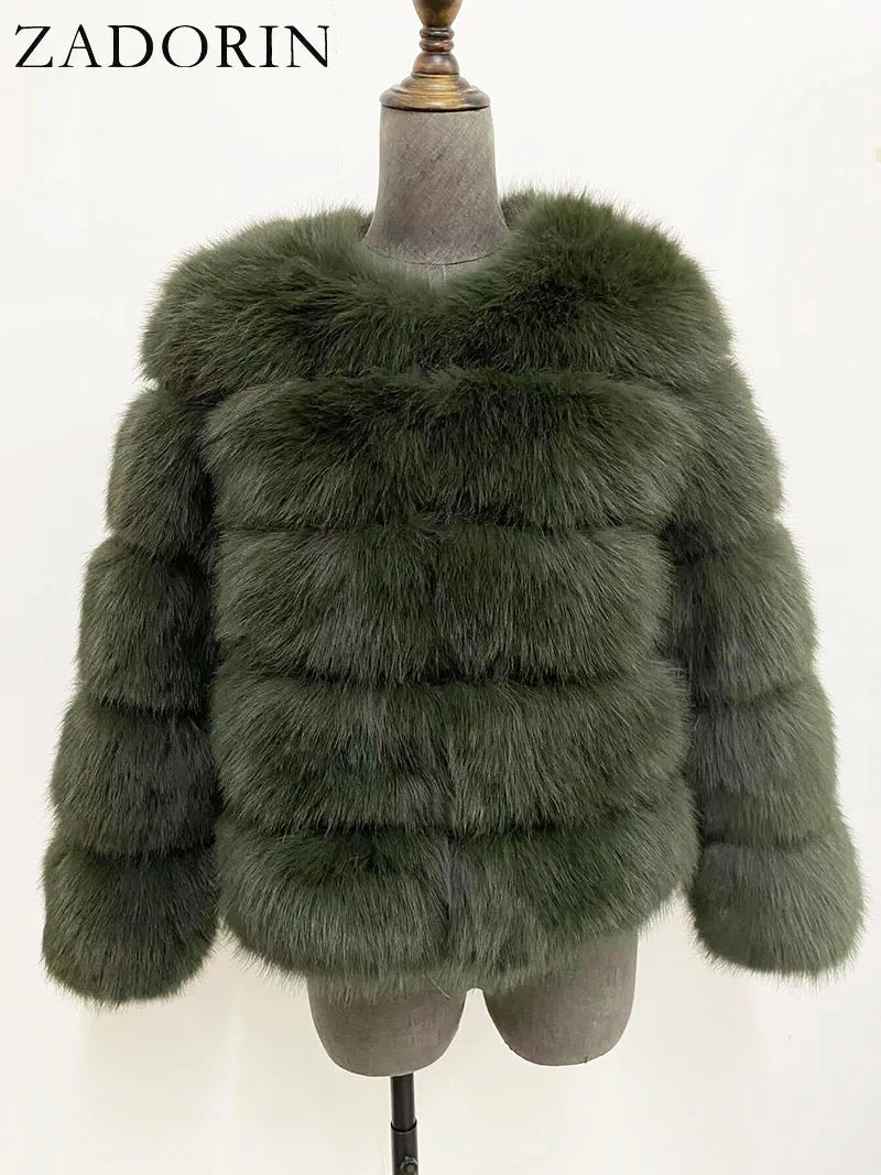 MOVEWEAR Elegant Faux Mink Fur Winter Coat