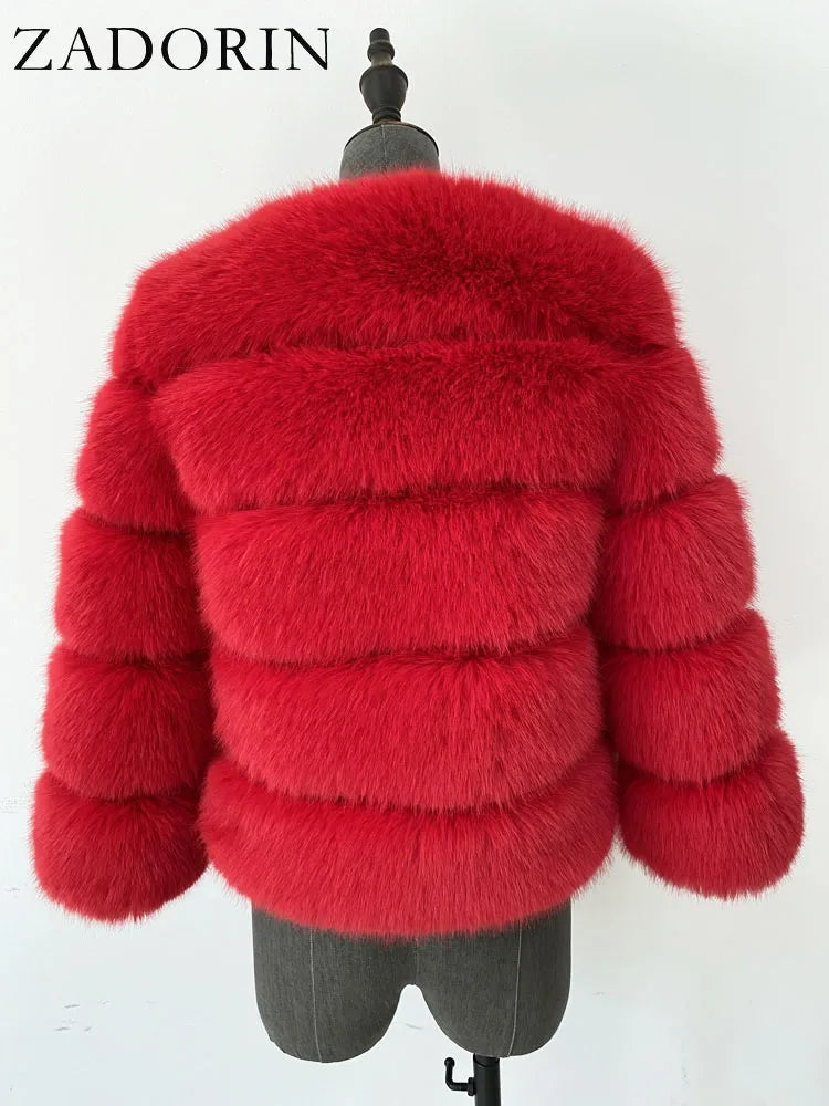MOVEWEAR Elegant Faux Mink Fur Winter Coat