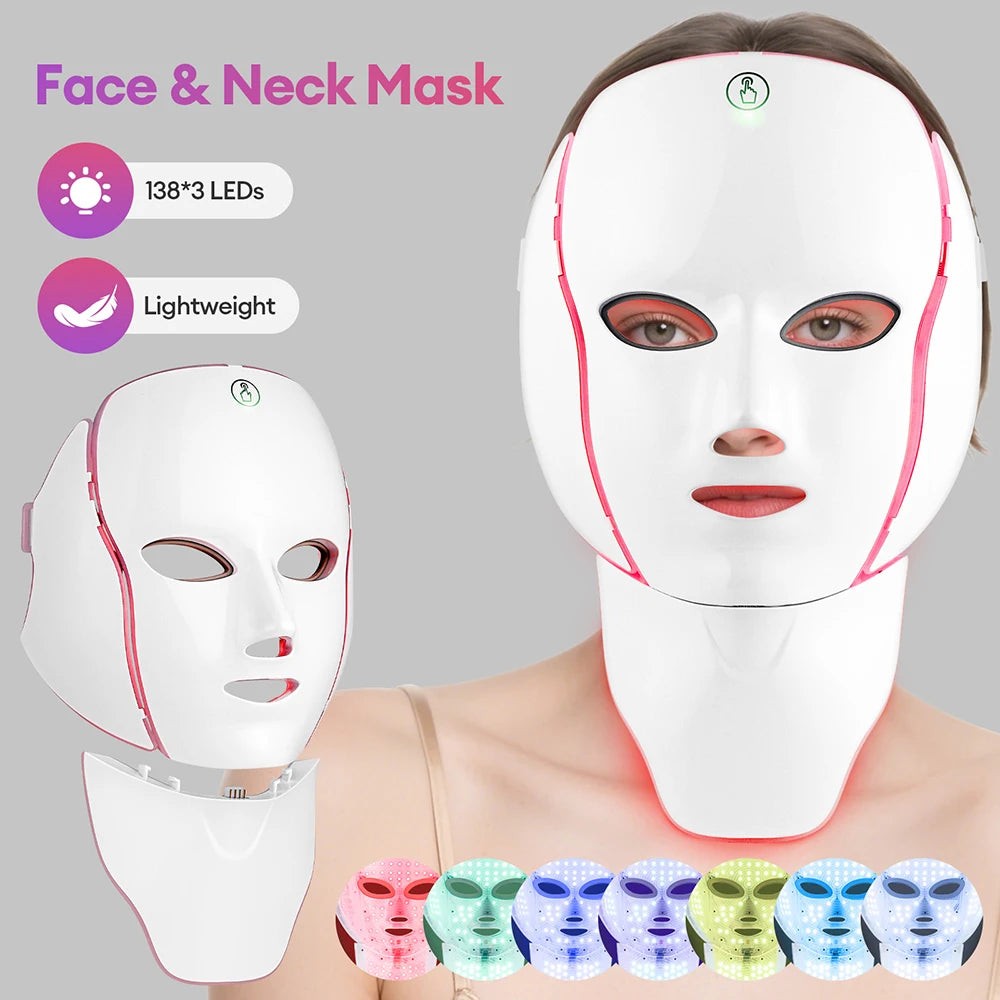 MOVEWEAR 7-Color LED Facial &amp; Neck Rejuvenation Mask