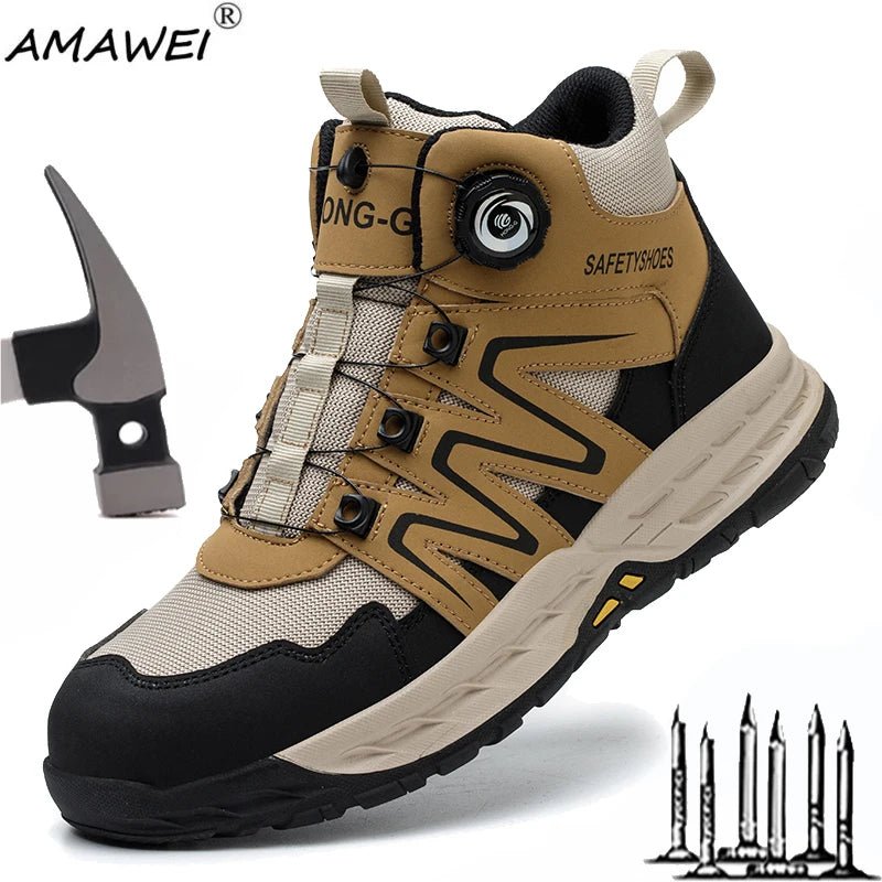 MOVEWEAR Men’s Steel Toe Indestructible Work Boots - MOVEWEAR
