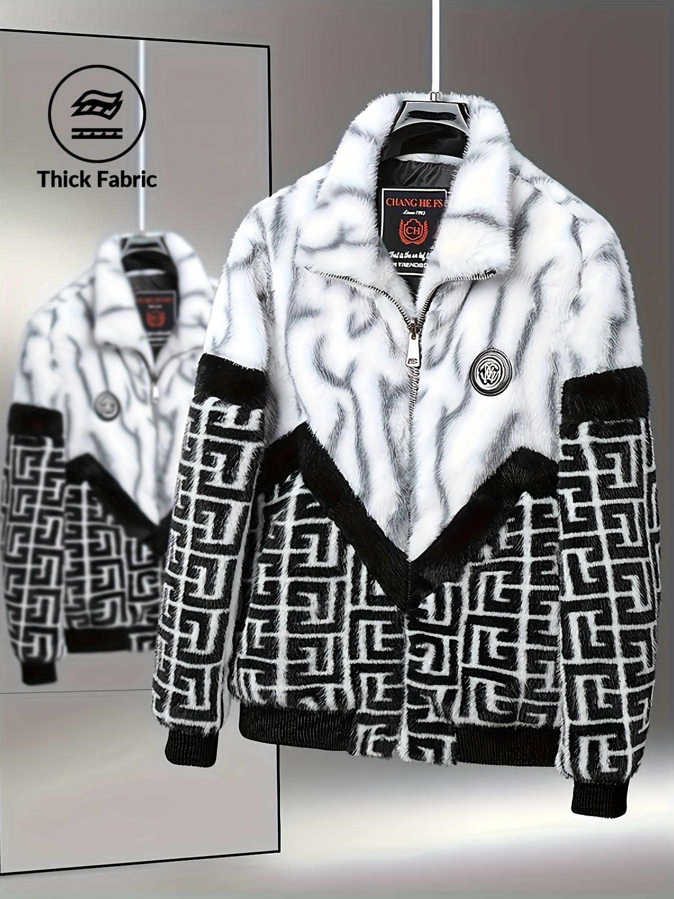 MOVEWEAR Men’s Brown & Black Color Block Winter Jacket - MOVEWEAR